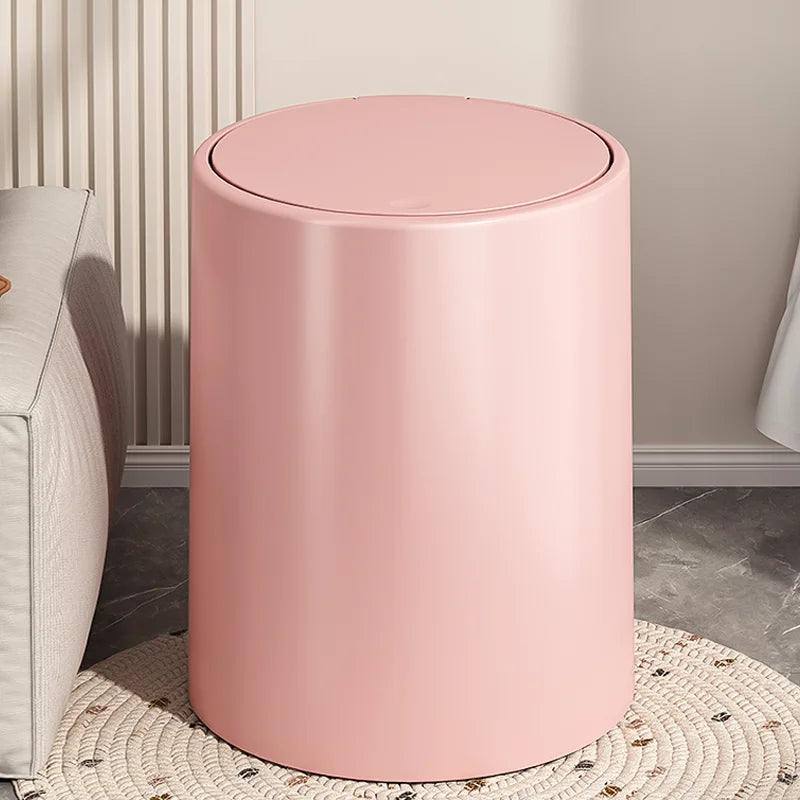 poubelle salle bain anti odeur pédale rose blanche moderne minimaliste plastique respectueux environnement