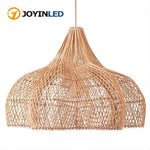 suspension rotin tressé naturel moderne rustique chaîne métallique opacité 60cm chambre restaurant