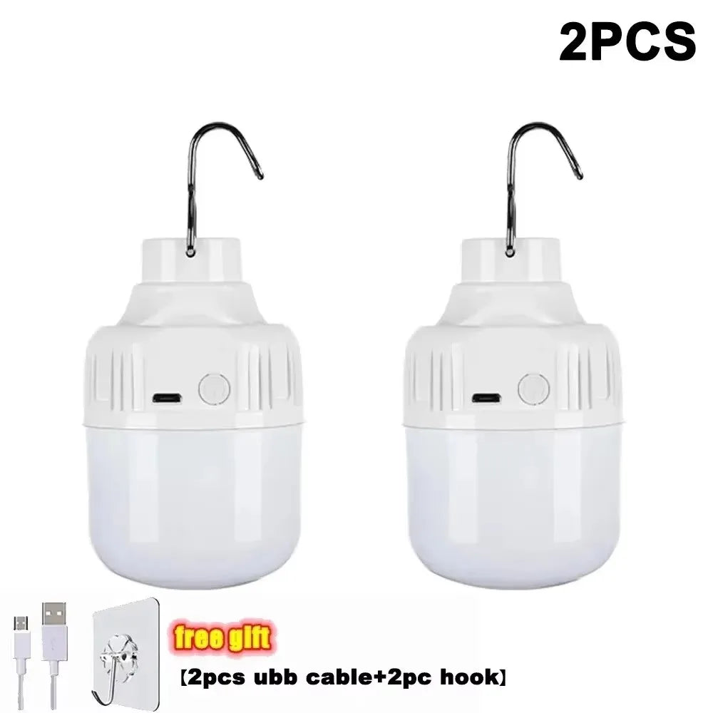 ampoules led rechargeables usb haute luminosité lanterne portable blanc moderne compact crochet