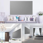 écran projection gris uni portable moderne velcro pvc certifié 60 84 100 120 130
