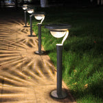 lampe solaire gris moderne panneau solaire tringle assemblée extérieure jardin étanche led brillante