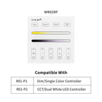 contrôleur led rf télécommande dimmable rgb rgbw cct bande lumineuse 12v 24v sans fil