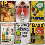 Plaque murale étain style rétro man cave