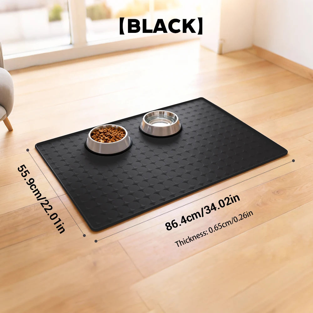tapis animaux compagnie silicone anti déversement facile nettoyage pliable gris noir modernes