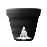 cache pot conique transparent moderne plateaux poterie ligne verticale polymère prévention perte sol plante