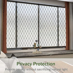 film décoratif fenêtre réseau géométrique noir static cling protection uv isolation thermique moderne