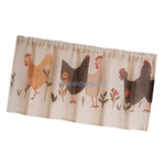rideau marron foncé oiseaux fleurs rustique semi transparent 70cm 60cm 100cm 60cm