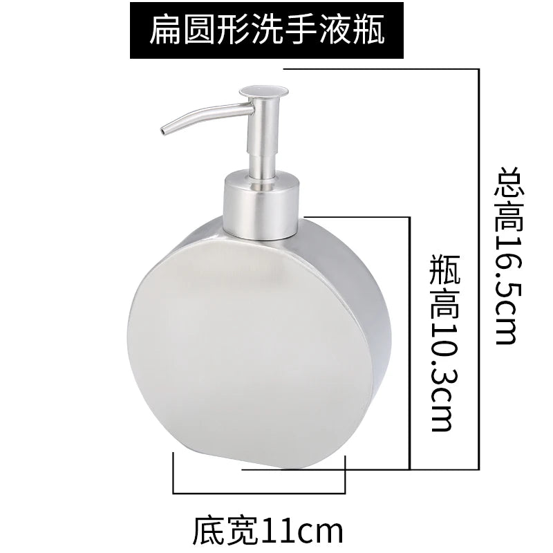distributeur savon liquide moderne argenté 260ml 300ml 320ml 350ml 400ml 500ml 550ml pompes pression