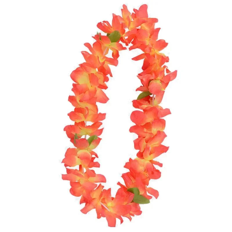 collier fleurs artificielles rouge rose violet jaune bleu vert occasion mariage anniversaire traditionnel