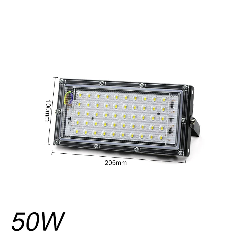 projecteur led moderne étanche ip65 220v noir 100w 150w extérieur aluminium câbles