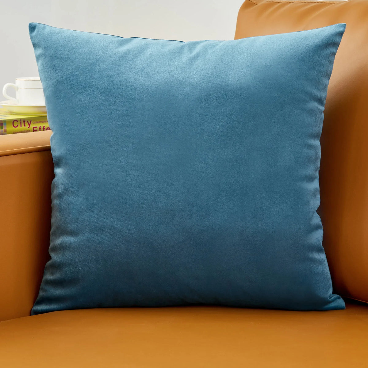 coussins velours modernes 40x40cm 45x45cm 50x50cm bleu jaune vert violet décor intérieur