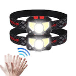 lampe frontale led rechargeable usb modes éclairage camping pêche nuit escalade chasse couleur noir