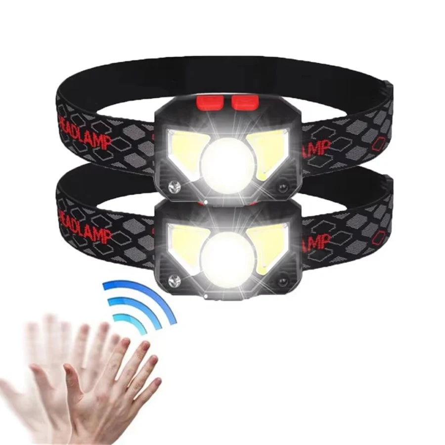 lampe frontale led rechargeable usb modes éclairage camping pêche nuit escalade chasse couleur noir