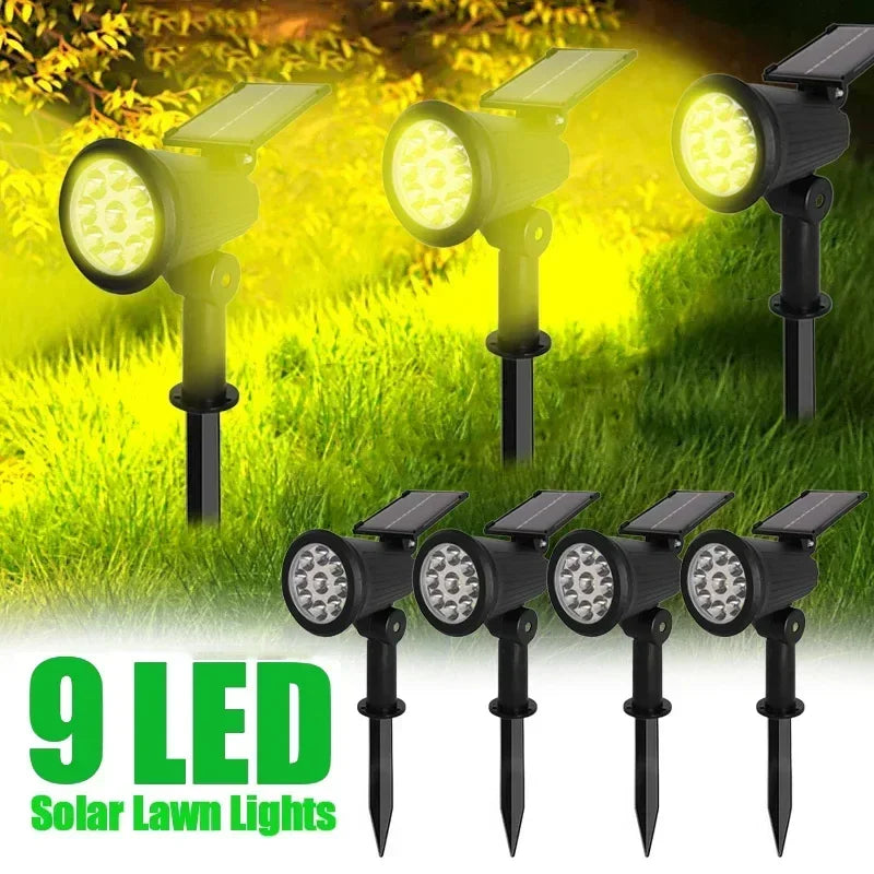 éclairage solaire led noir moderne étanche extérieur jardin allée patio