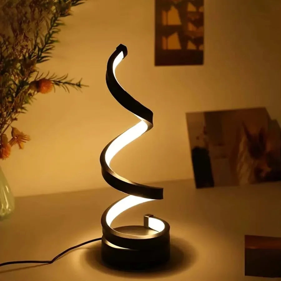 lampe table moderne couleurs dimmable noir blanc fluide contemporain minimaliste chambre coucher