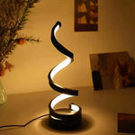 lampe table moderne couleurs dimmable noir blanc fluide contemporain minimaliste chambre coucher
