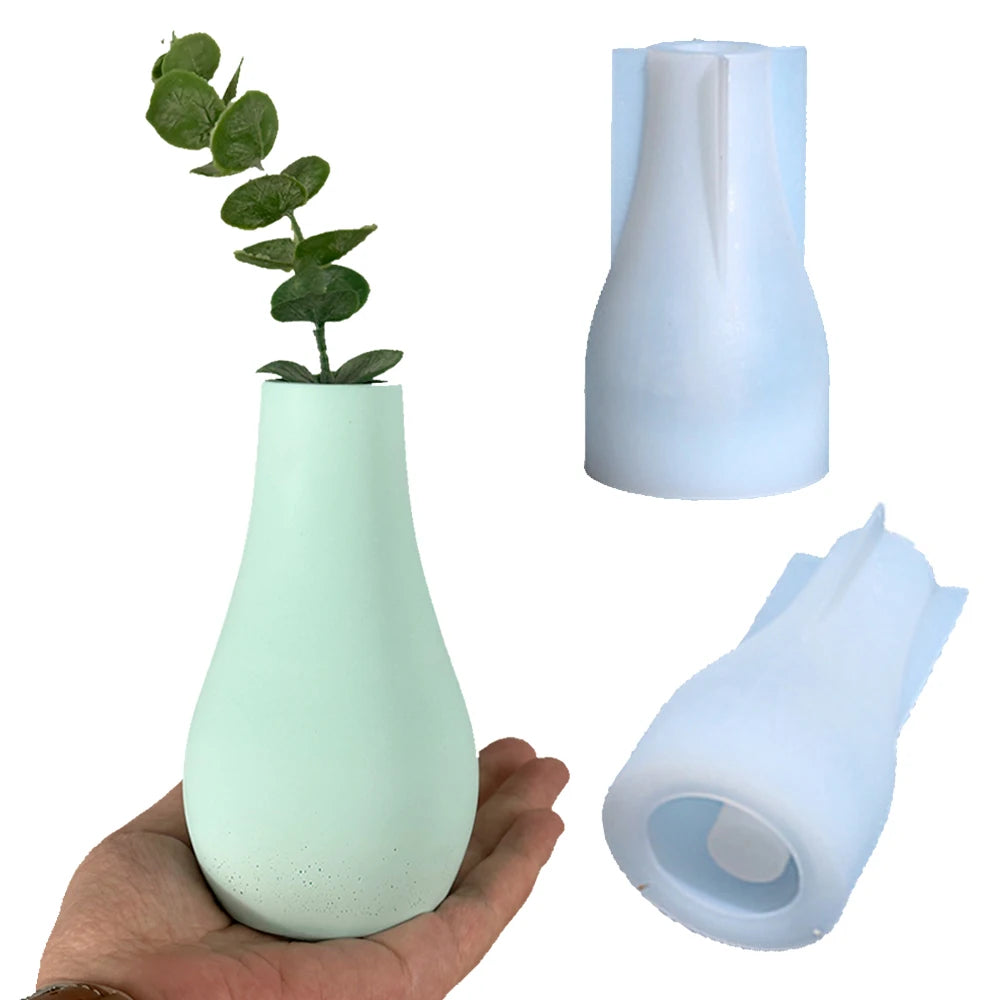 vase silicone blanc vert pastel rose moderne minimaliste texture mat noeud jute fleurs séchées