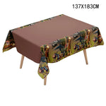nappes jetables enfants motifs animaux fruits paysage anniversaire bleu marron vert turquoise festive