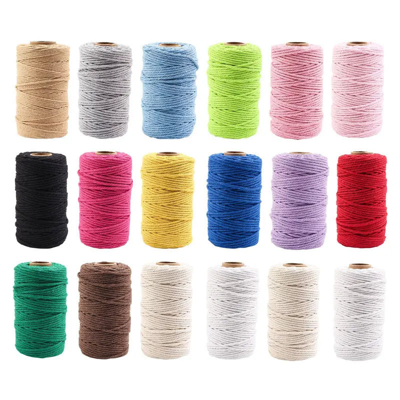corde coton tressée 50mètres vert rose beige simple déco mariage fête nhà cửa