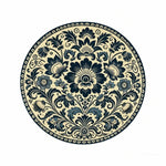 placemat classique floral oiseaux vert beige rose blanc 35cm 35cm