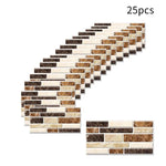 panneaux decoratifs murals marron moderne adhésifs resistant l'eau texture brique 25 pieces