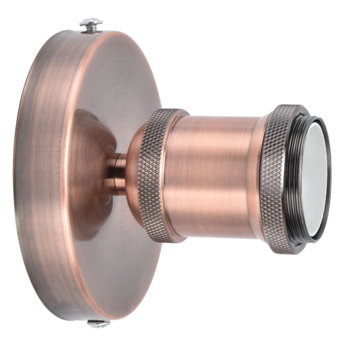 support ampoule bronze doré moderne vis fixation industrielle aluminium brossé chambre salon cuisine