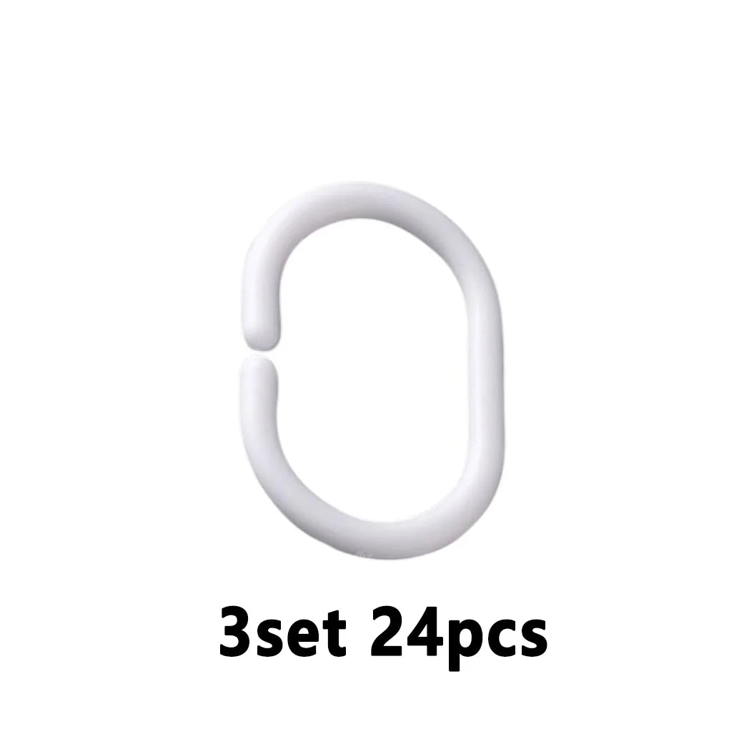 anneaux rideau moderne blanc opaques 24 pièces plastique drapé suspension chambre