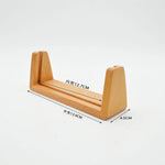 support présentation bois moderne brun foncé carte visite pouces minimaliste
