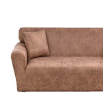 housse canapé cuir pu marron clair texture grunge moderne coussin d'appoint salon
