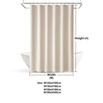 rideau douche moderne imitation lin beige opaque ourlet lesté crochets métalliques black