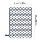 tapis cuisine silicone hexagones moderne noir résistant chaleur antidérapant respectueux environnement