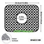 tapis cuisine silicone perforé moderne noir 200°C résistant 46.2cm 31.7cm