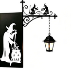 lampe murale vintage gothique motifs floraux fantôme livre noir écrou inclusion lanternes décoration