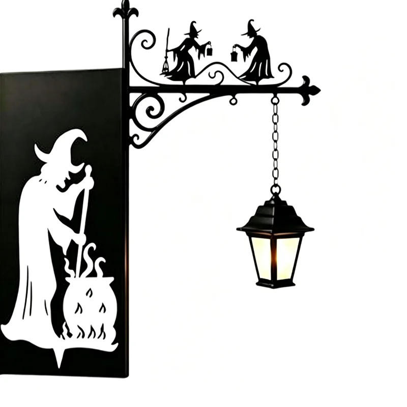 lampe murale vintage gothique motifs floraux fantôme livre noir écrou inclusion lanternes décoration