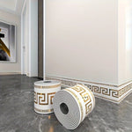 ruban decoratif autoadhésif moderne blanc or gris 500cm 10cm imperméable pvc