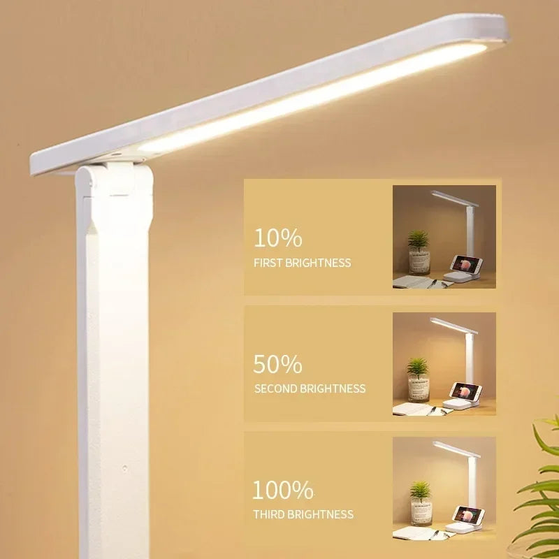 lampe led rechargeable blanc moderne interrupteur tactile charge usb chambre étudiante lecture