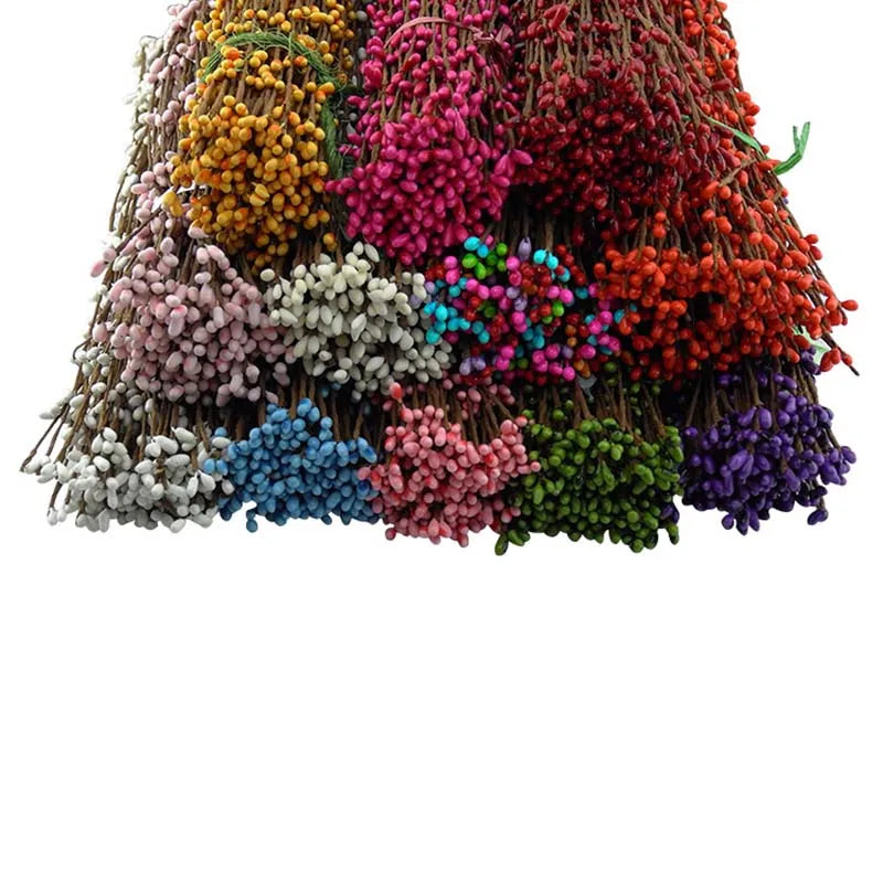 guirlande artificielle multicolore fleurs baies tiges décoration intérieure mariage anniversaire baby shower