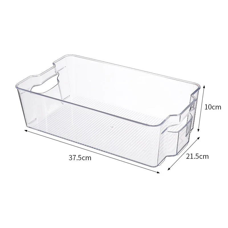 boîtes rangement transparentes moderne poignées crèmes gels lotions fridge organizer