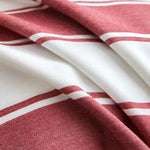 housses coussin rayées rouge blanche rustique adhésif tassel polyester carré lit moderne decoration