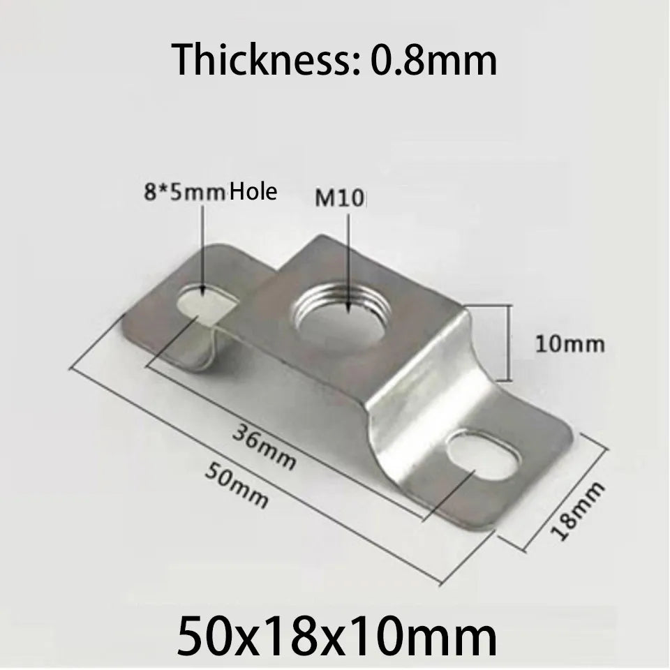 supports suspension métalliques plaques fixation argentées dorées industriels modernes m10 lisses brillants opaques