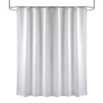 rideau douche moderne polyester opaque plis verticaux gris marron bleu blanc tringle rideau