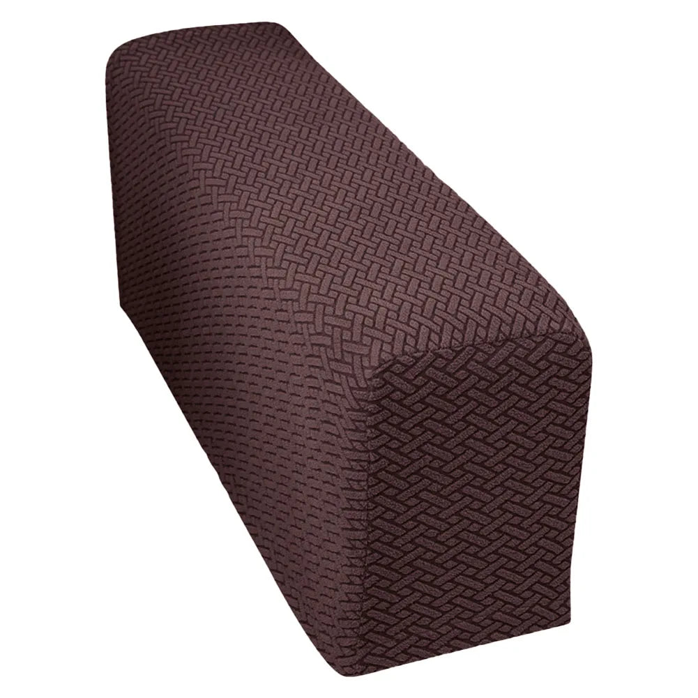 couvre main bleu marine tissé motifs géométriques moderne fixations washable chaise canapé protection meuble