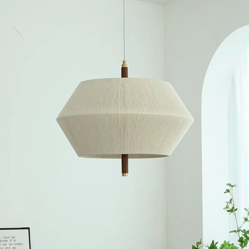 lampe suspendue moderne texture tissée beige clair pince lampe câble suspension salon chambre