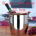 cuve vin acier inoxydable poignées vin whisky champagne seau glace