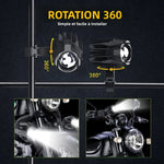 projecteurs led antibrouillard moto tout terrain interrupteur stroboscopique mode flash blanc jaune moderne