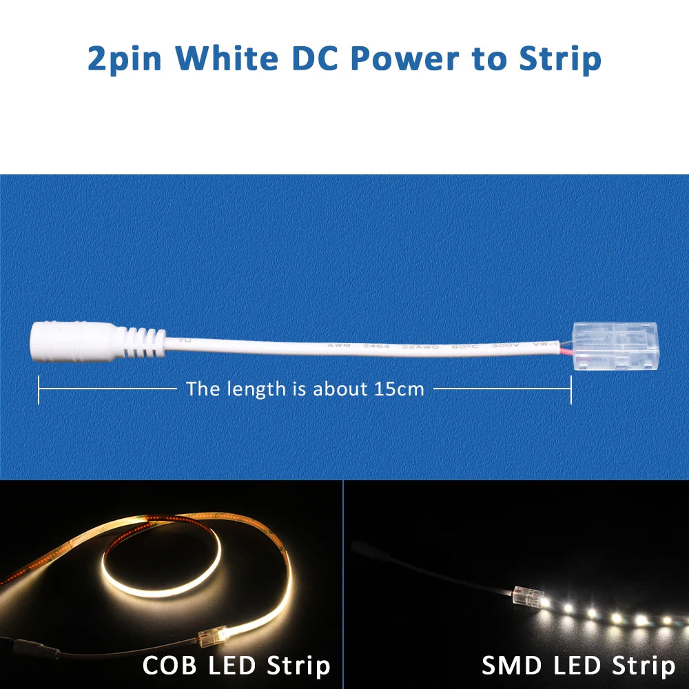 connecteurs led rubans flexibles transparents clips broches 12v 24v certifiés ul rohs