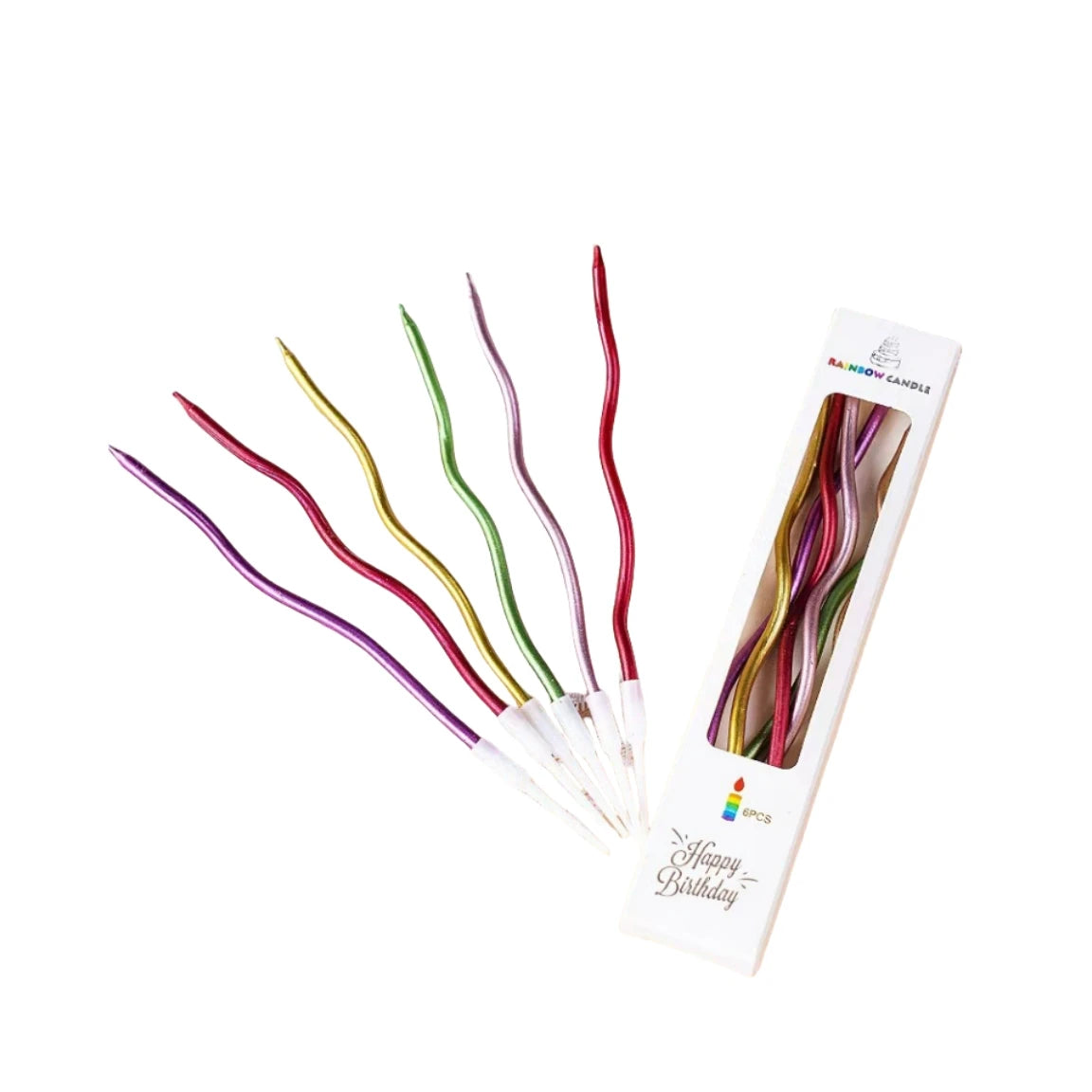 bougies flexibles bougie d'art beeswax flamme colorée violet doré rose vert blanc rayures ondulées