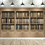 bibliothèque murale moderne rayées couleurs vives livres décorative grande taille