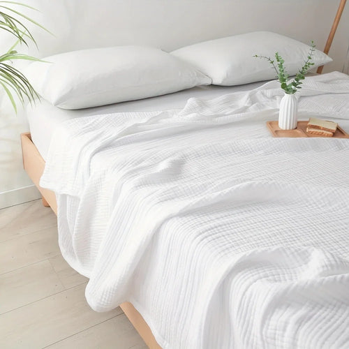 grande couverture coton beige carreaux douce respirante lit canapé voyage maison adulte