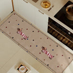 tapis sol moderne rectangle rayures chiots bienvenue maison rouge blanc noir